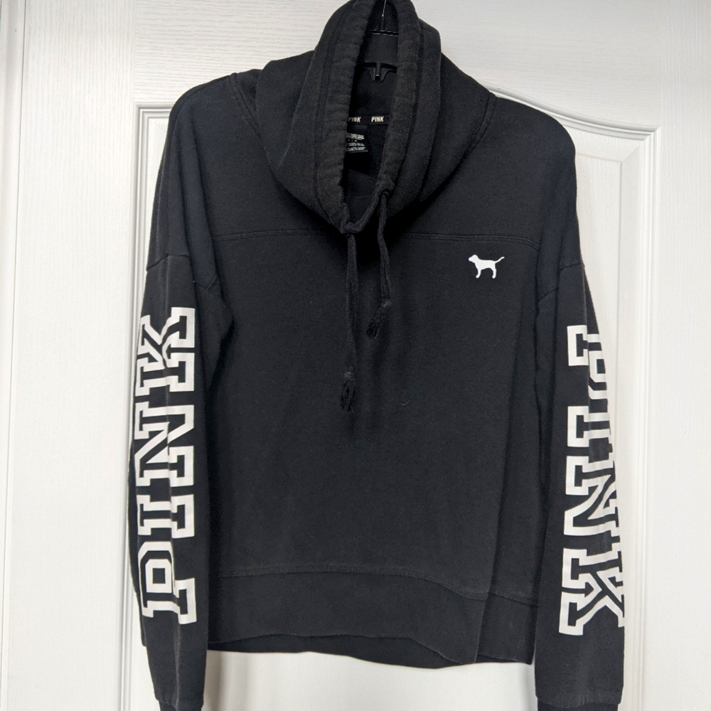 Pink Cowl-neck Hoodie